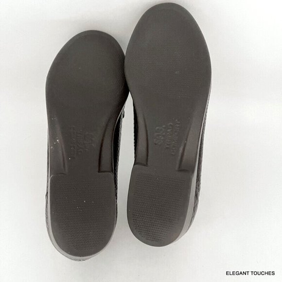 SAS Simplify 5.5 M Brown Leather Loafers Croc Embossed Womens Comfort Shoes - Picture 11 of 11